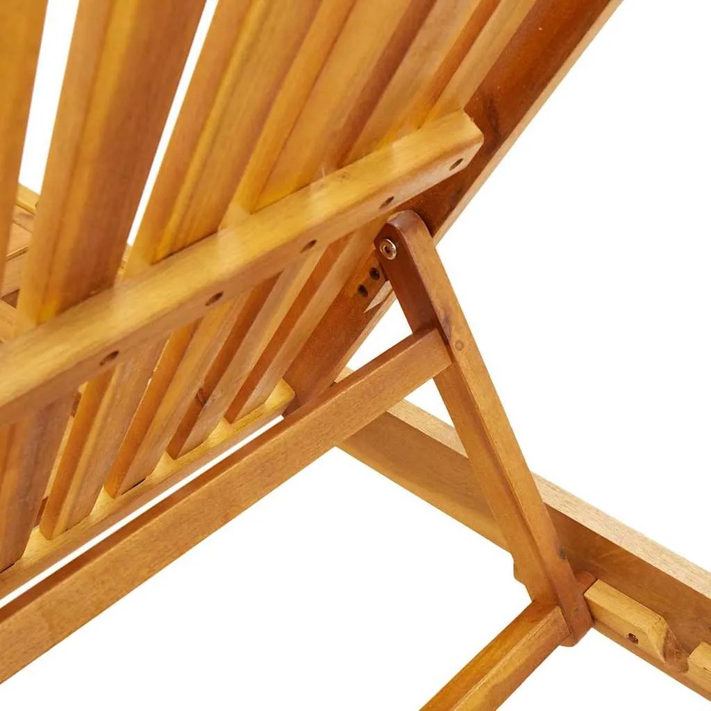 Espreguiçadeira com mesa madeira de acácia maciça