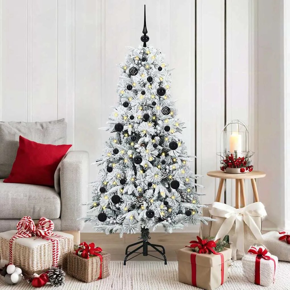 vidaXL Árvore de Natal Articulada Artificial Branco 150 cm PE e PVC