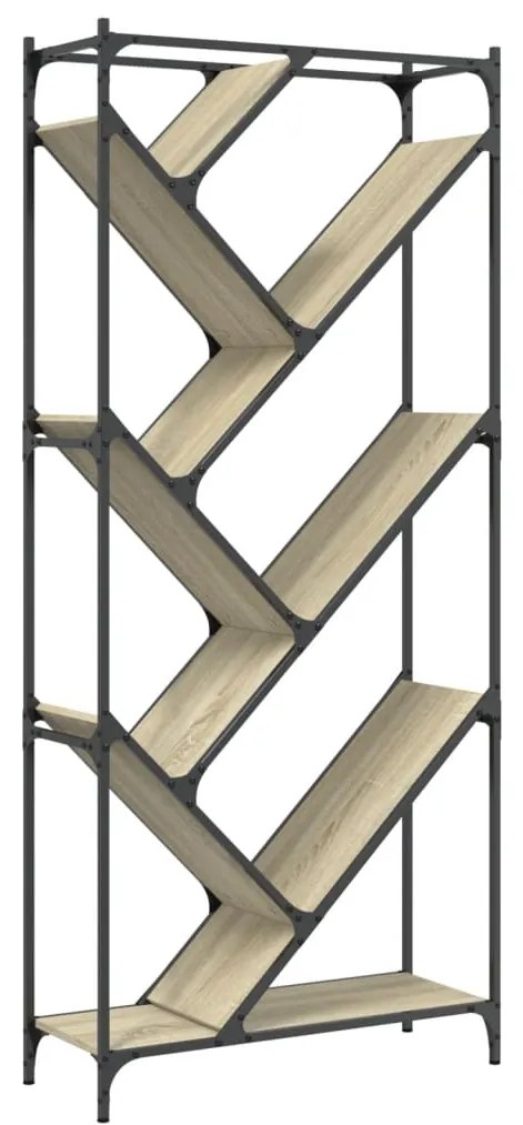 Estante 79x30x180 cm derivados de madeira/metal carvalho sonoma