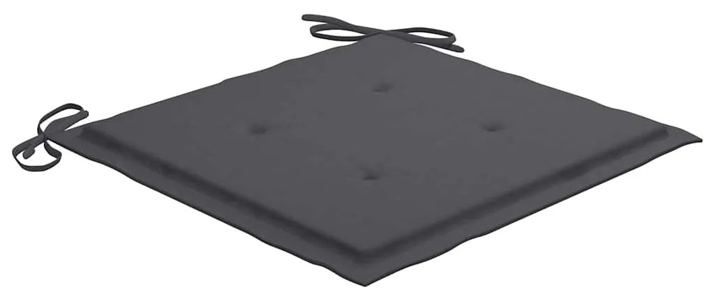 Cadeiras de jantar p/ jardim 6 pcs c/ almofadões acácia maciça