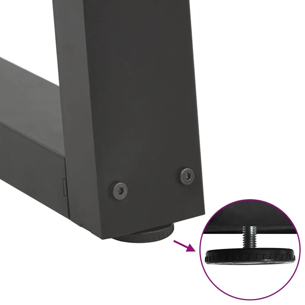 Pés para mesa de centro em forma de V, 2 peças, antracite, 50x (42-43,