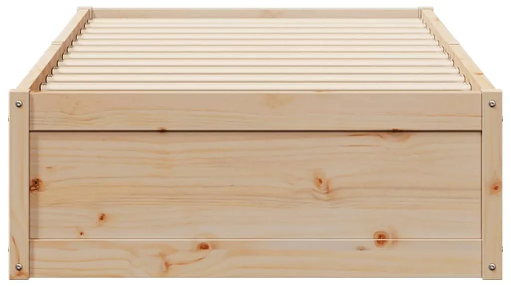 Cama sem colchão 75x190 cm madeira de pinho maciça