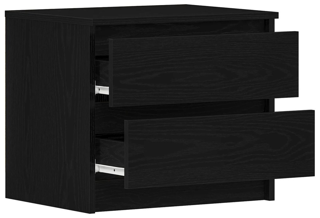 Cabeceira de cama vidaXL Preta em Carvalho 50x40x43,5 cm de Madeira En