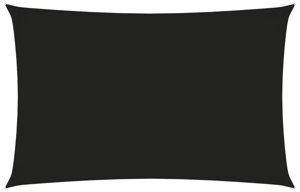 135754 vidaXL Para-sol estilo vela tecido oxford retangular 2x5 m preto