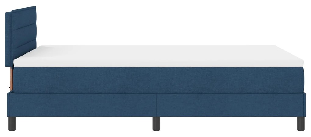 Cama Box Spring com Colchão Azul 120x200 cm Tecido