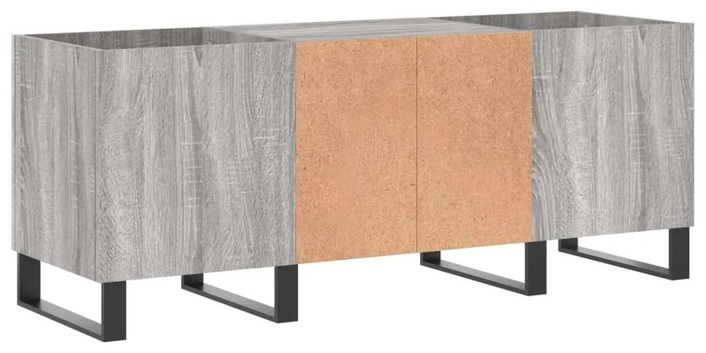 Armário p/ discos 121x38x48cm derivados madeira cinzento sonoma