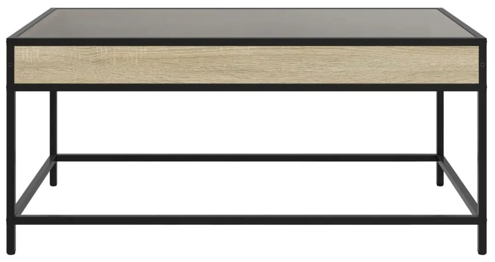 Mesa de centro luzes LED Infinity 90x50x41 cm carvalho sonoma