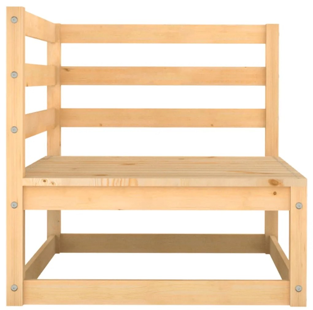 2 pcs conjunto lounge de jardim com almofadões pinho maciço
