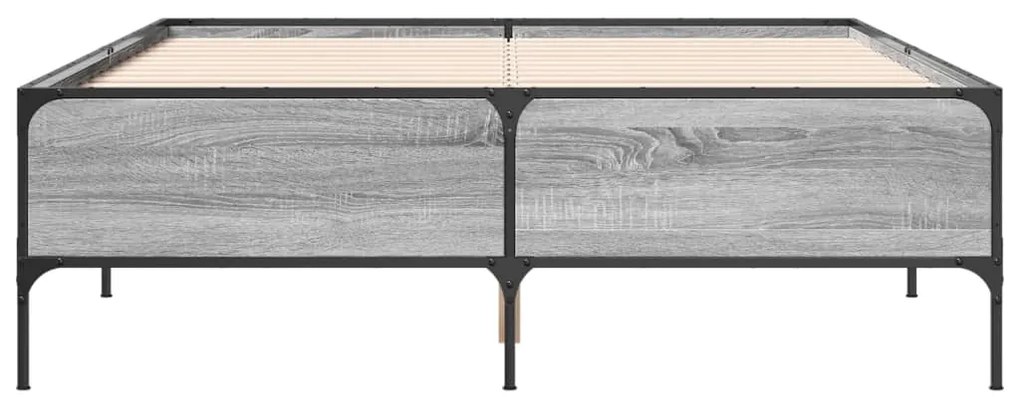 Estrutura cama 140x190 cm derivados de madeira/metal