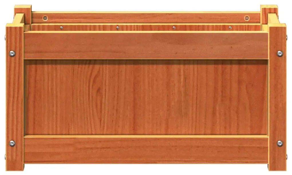 Vasos/floreiras de jardim 2 pcs pinho maciço castanho cera