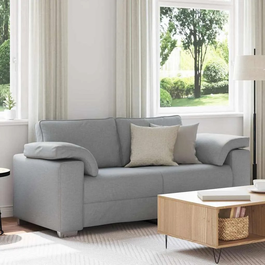 vidaXL Sofá Loveseat Cinza Claro - 140 cm Tecido