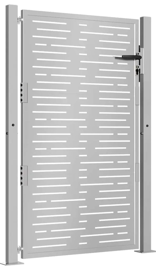 Portão de jardim 105x155 cm aço corten design quadrados