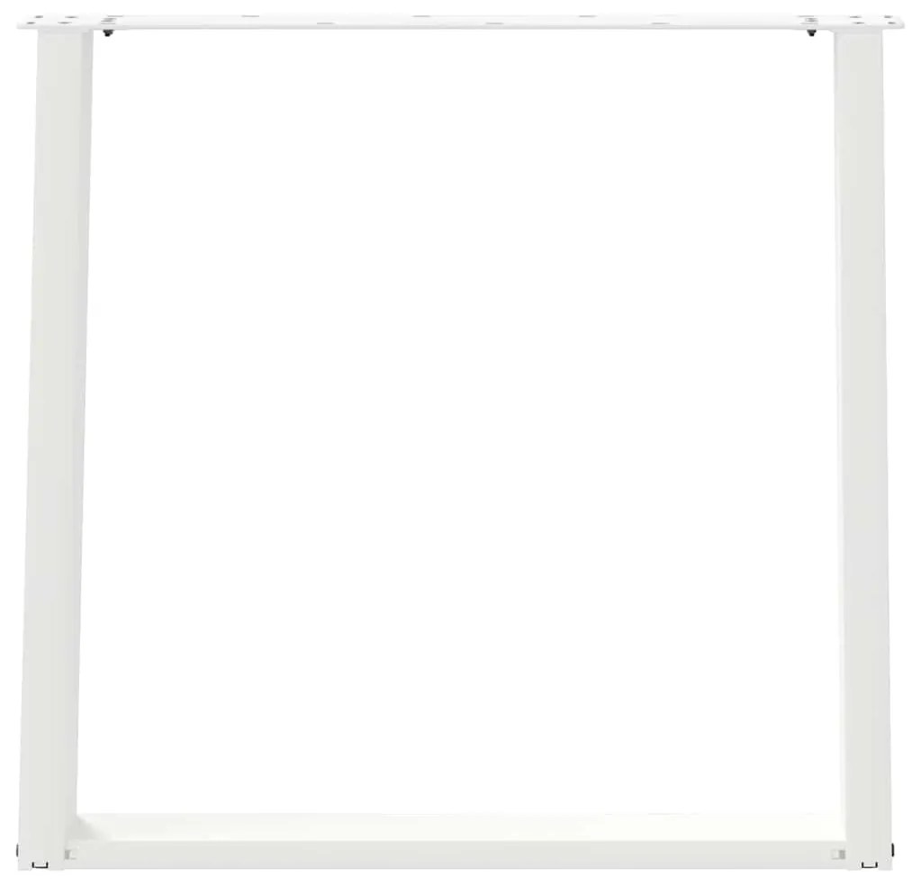 Pés de mesa de jantar em forma de U, 2 peças, branco, 80x (72-73) cm,
