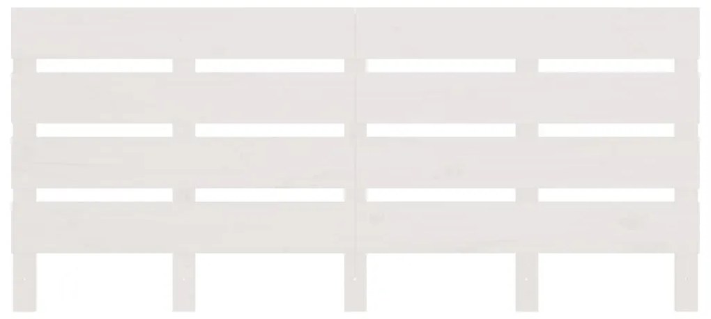 Cabeceira de cama 180x3x80 cm pinho maciço branco