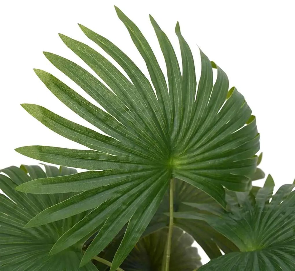 Planta de palmeira artificial 9 folhas 65 cm verde