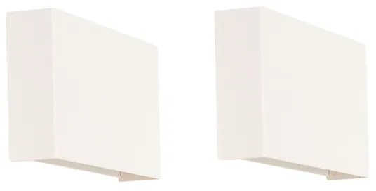 Conjunto de 2 Apliques de Parede Modernos Brancos - Otan