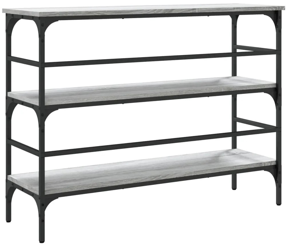 Mesa consola 100x32x75 cm derivados de madeira cinzento sonoma