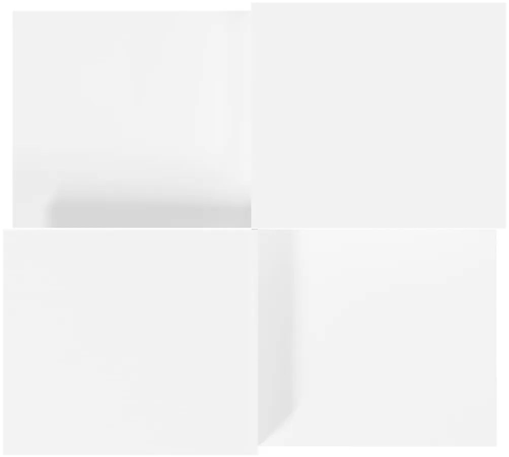 Mesas de centro 2 pcs derivados de madeira branco