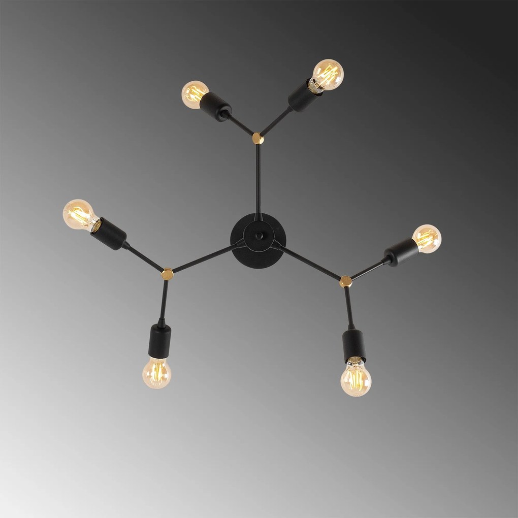 Candeeiro Suspenso Sparrow – Preto – 67 x 67 cm