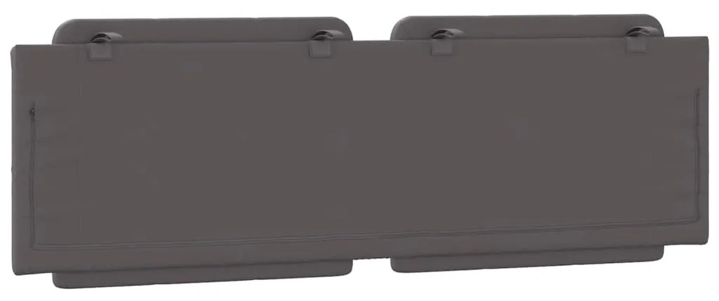 Almofadão de cabeceira 160 cm couro artificial cinzento