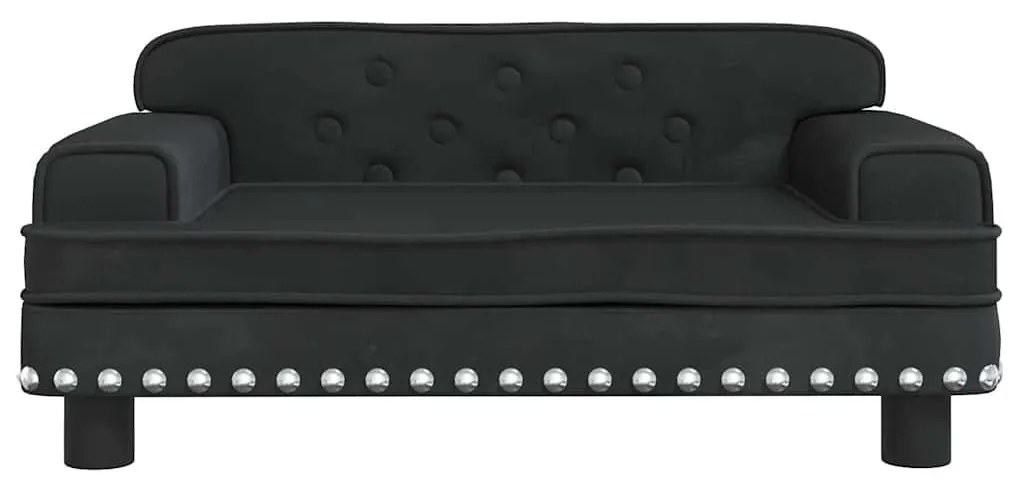 Cama para cães 70x45x30 cm veludo preto