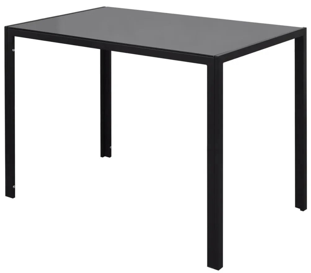 Conjunto mesa de jantar 5 pcs preto e branco