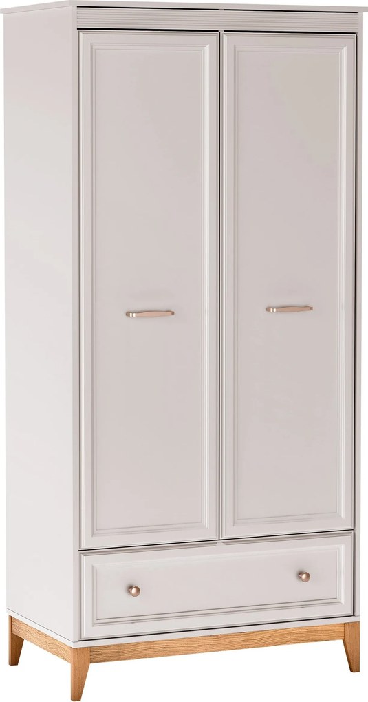 Roupeiro Sonfera 109, Caxemira, Carvalho, 193x92x55cm, 84.4 kg, Portas para roupeiro: Com dobradiças