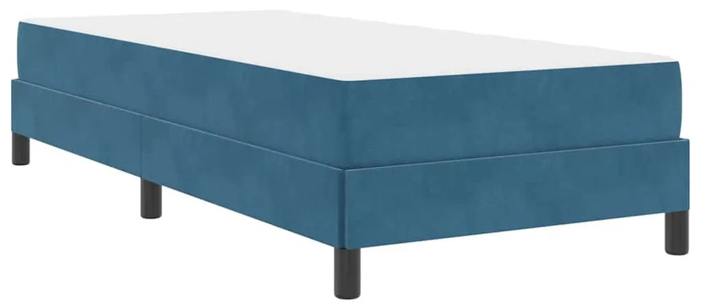 Cama box spring com colchão Azul Escuro 90 x 190 cm Veludo