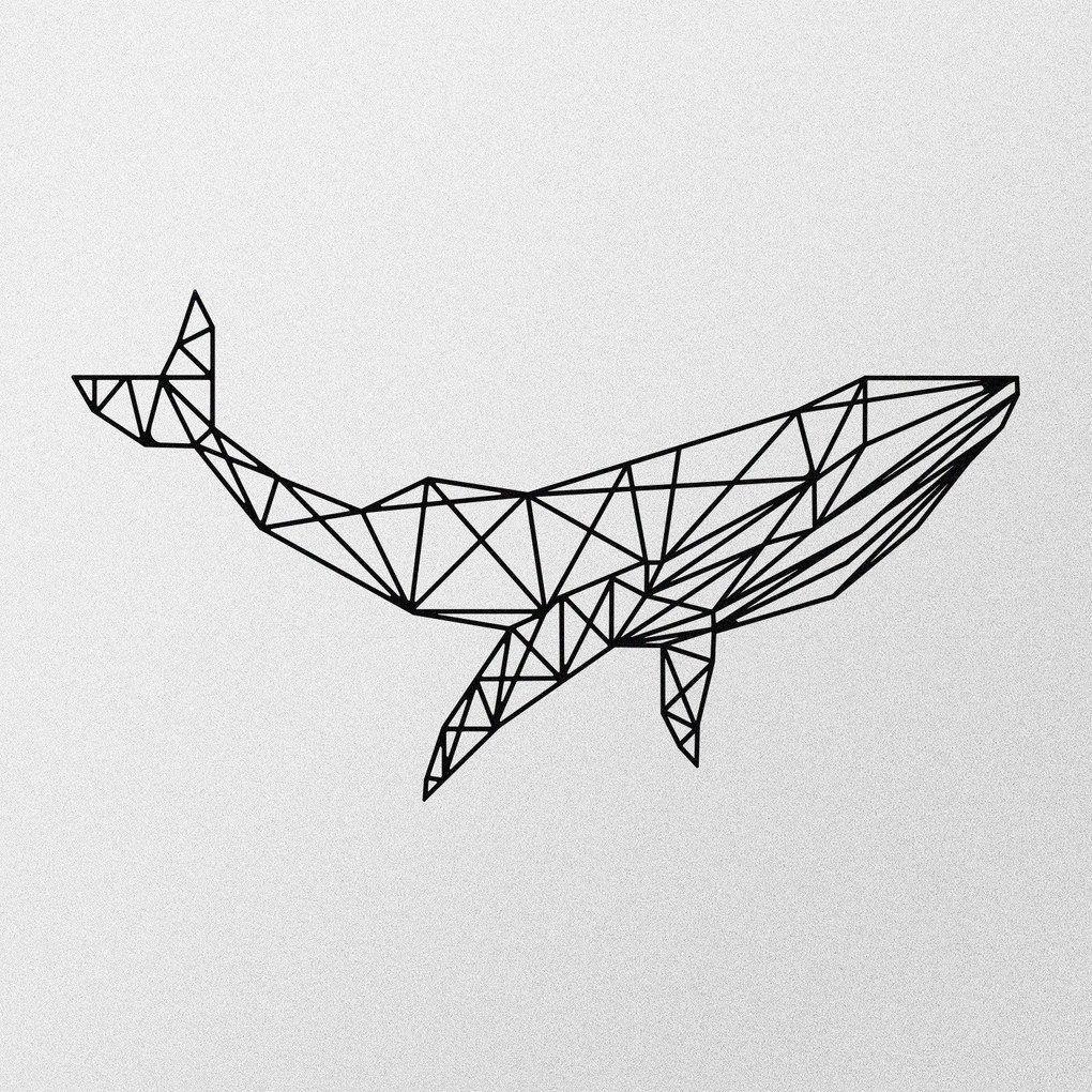 Acessório Decorativo de Parede Whale – Preto – 56 x 31 cm