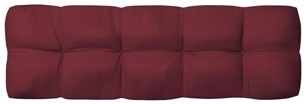 Almofadões para sofás de paletes 7 pcs vermelho tinto