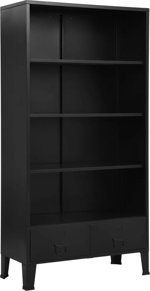 vidaXL Estante industrial 90x40x180 cm aço preto