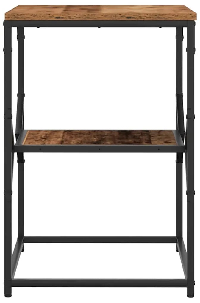 Mesa Lateral vidaXL Madeira Velha 41x40x60 cm Madeira Reforçada