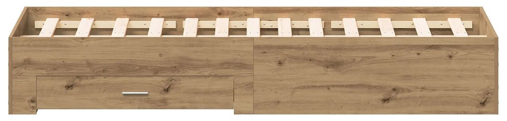 Estrutura de Cama com Gavetas Carvalho Artesanal Madeira Derivada