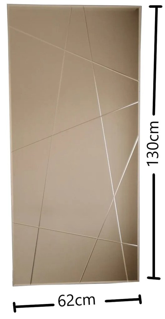 Espelho NSTLA309d – Prateado – 62 cm x 130 cm
