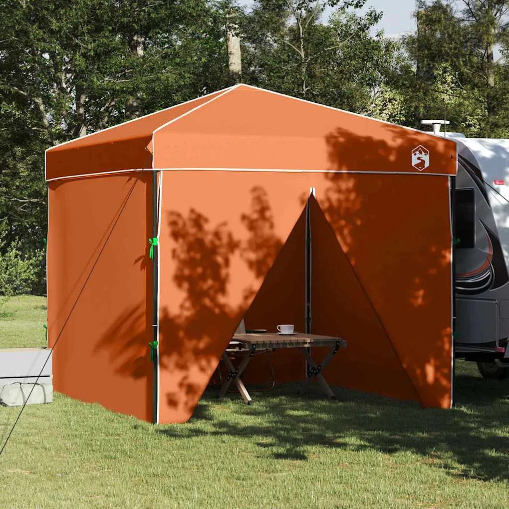 vidaXL Tenda de Toldo Manual Laranja 243 x 243 x 251 cm tecido
