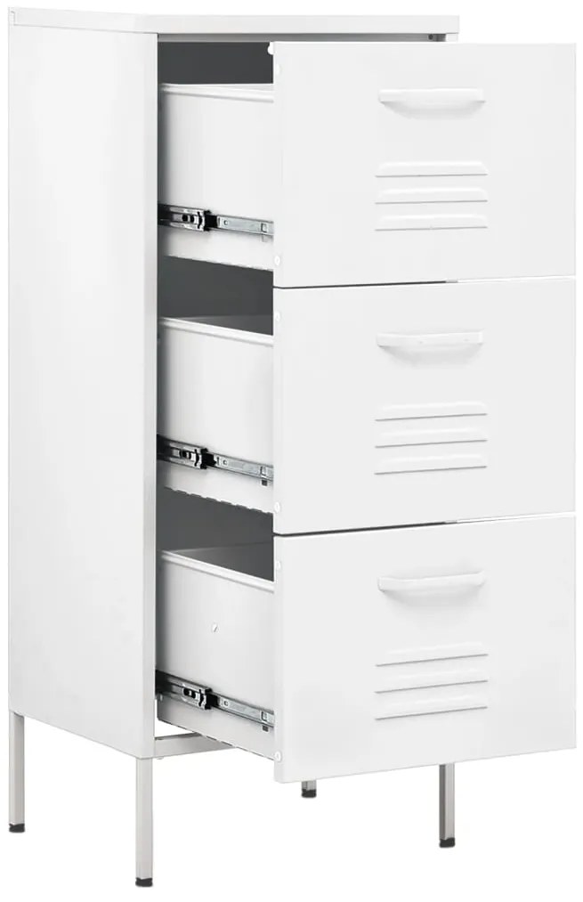 Armário de arrumação aço 42,5x35x101,5 cm branco