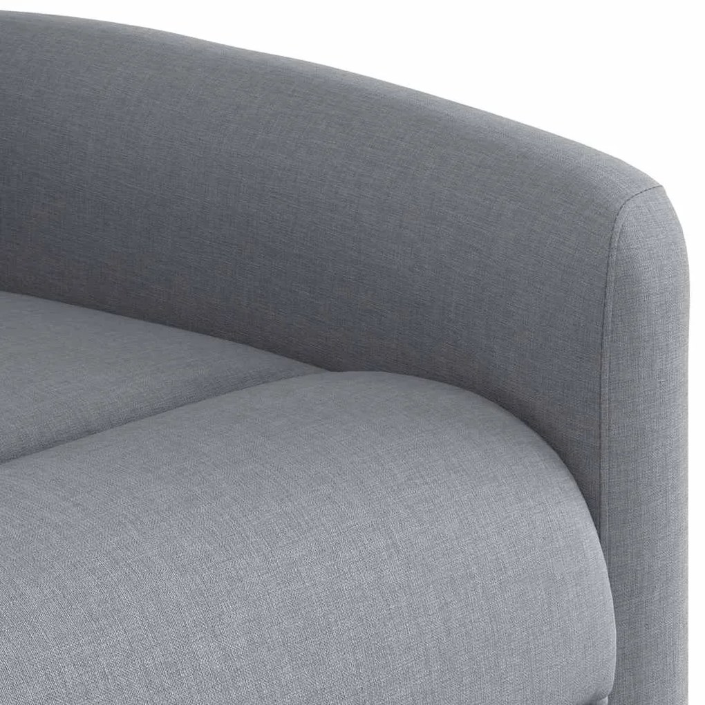 Poltrona de massagens reclinável elétrica tecido cinzento-claro