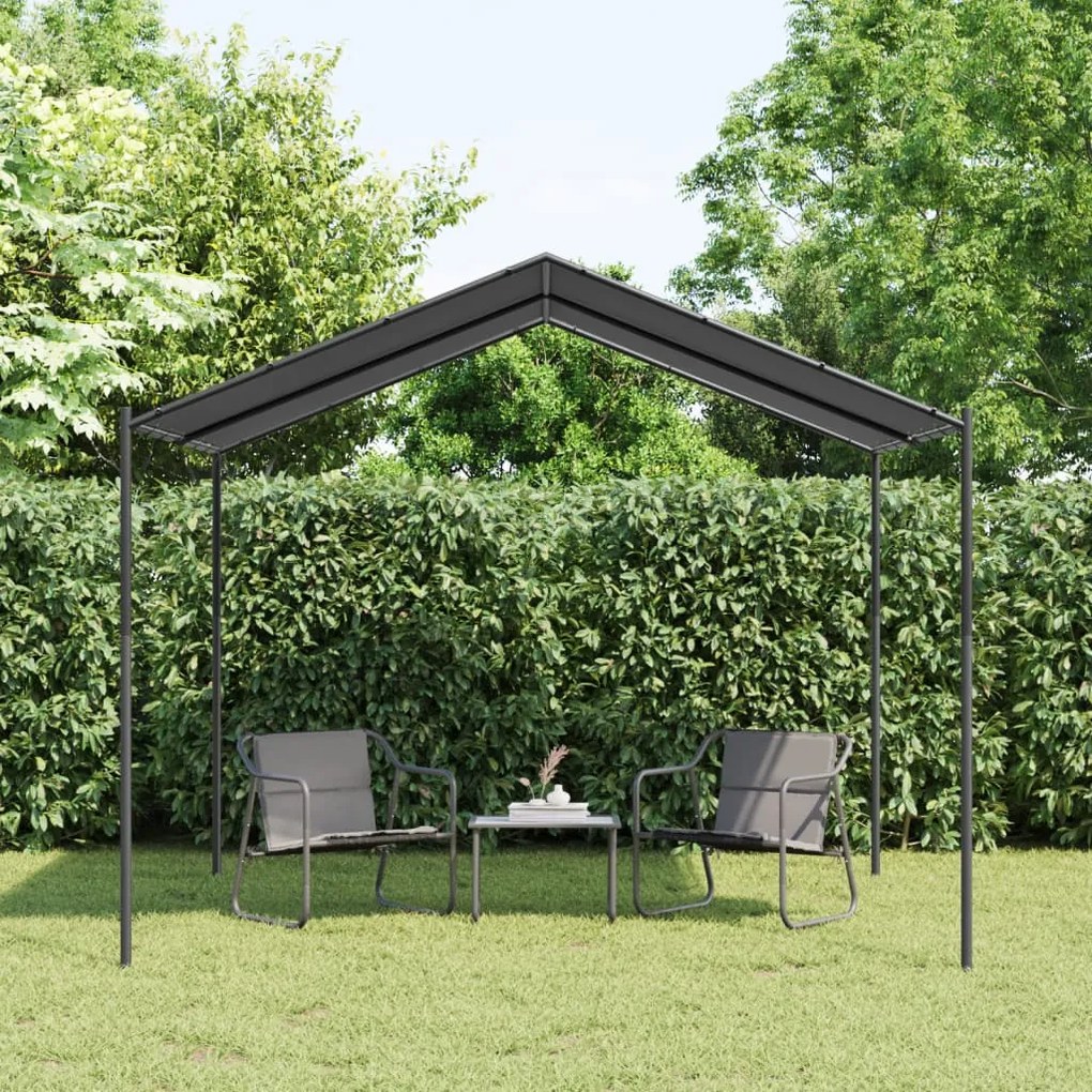 Tenda com toldo 3x3 m aço e tecido antracite