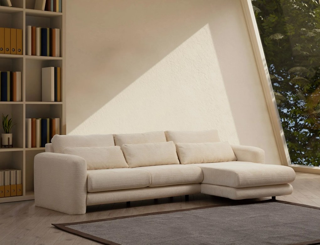 Sofá de Canto Lily – Bege – 290 x 165 cm