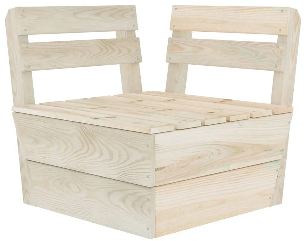 6 pcs conjunto lounge de paletes madeira de abeto impregnada