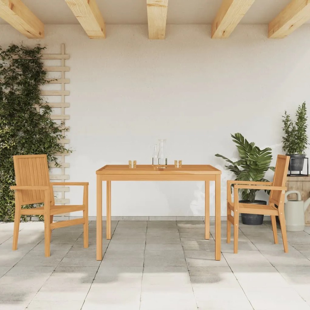 vidaXL 3 pcs conjunto de jantar para jardim madeira de teca maciça