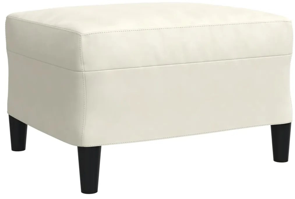 4 pcs conjunto de sofás com almofadões veludo cor creme