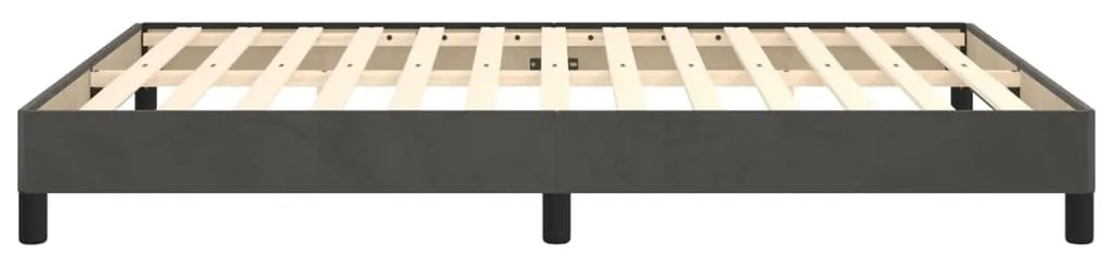 Estrutura de cama sem colchão 140x190 cm veludo cinzento-escuro