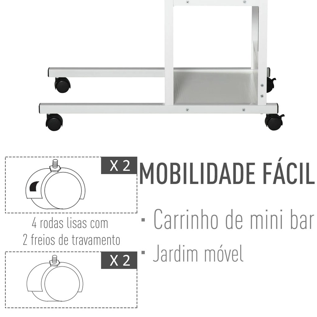 Mesa de Apoio Narny - Branco - Design Minimalista