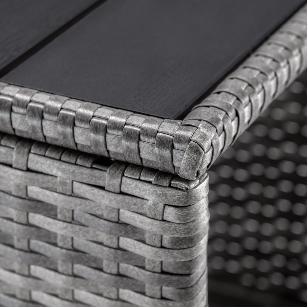Mesa de apoio Jardim Polyrattan Vedis 45x45x40cm Cinzento