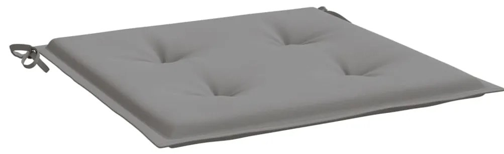 Almofadões p/ cadeiras de jardim 4 pcs tecido oxford cinza