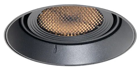 Foco embutido moderno preto GU10 AR70 redondo sem moldura - Oneon Honey Moderno