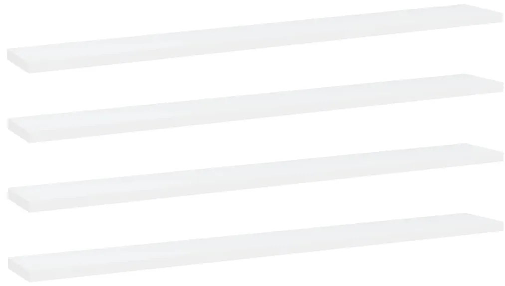 vidaXL Prateleiras para estante 4 pcs 80x10x1,5cm contraplacado branco