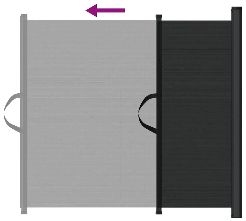 Portão retrátil p/ animais de estimação 102,5x125 cm preto
