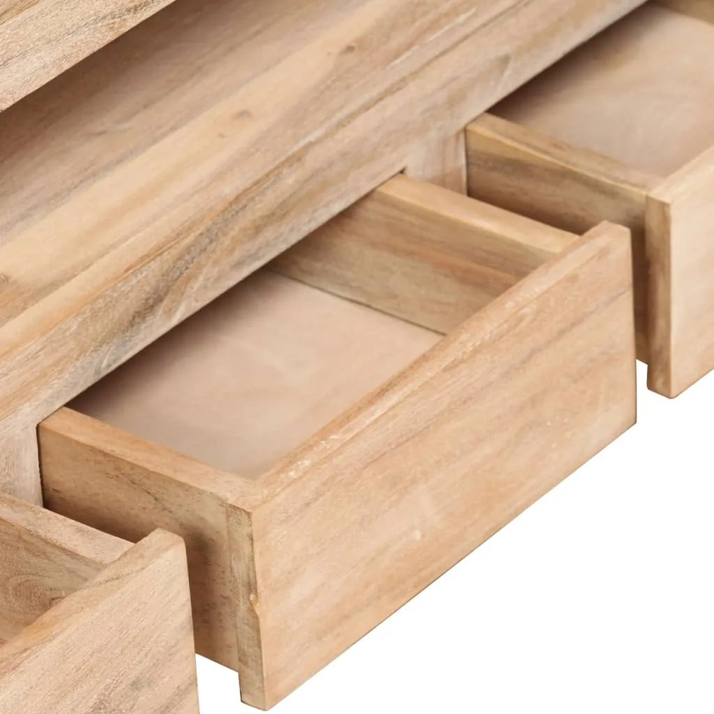 Móvel TV madeira de acácia maciça 90x30x55 cm castanho claro